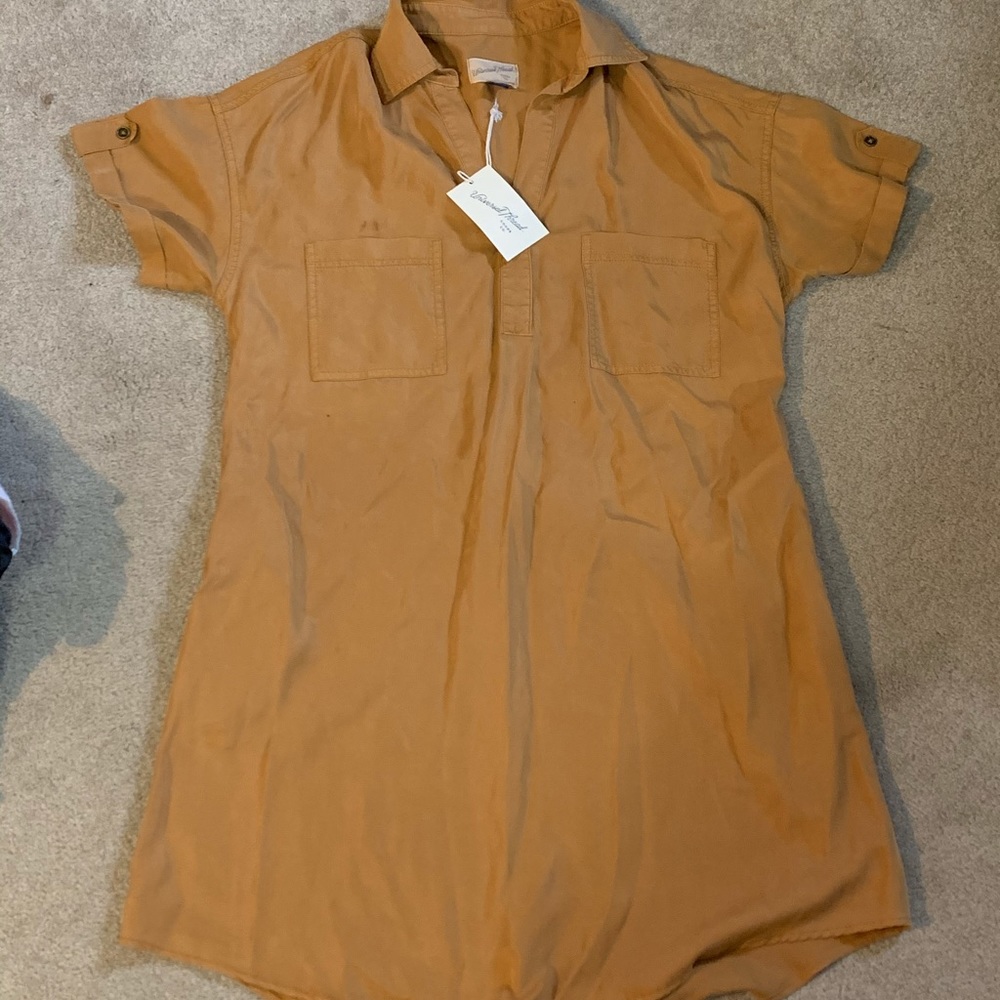 Mustard Yellow Shirt Dress